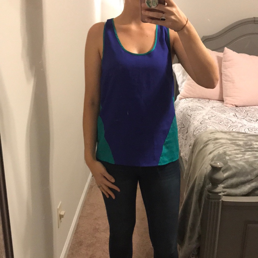 Mossimo Blue and Green razor back tank